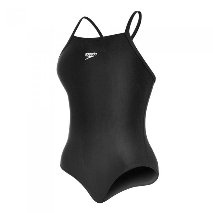 Costum de baie pentru femei Speedo solid rippleback negru-big