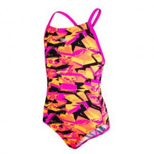 Costum de baie Allover SplashBack Speedo pentru fete negru/roz0